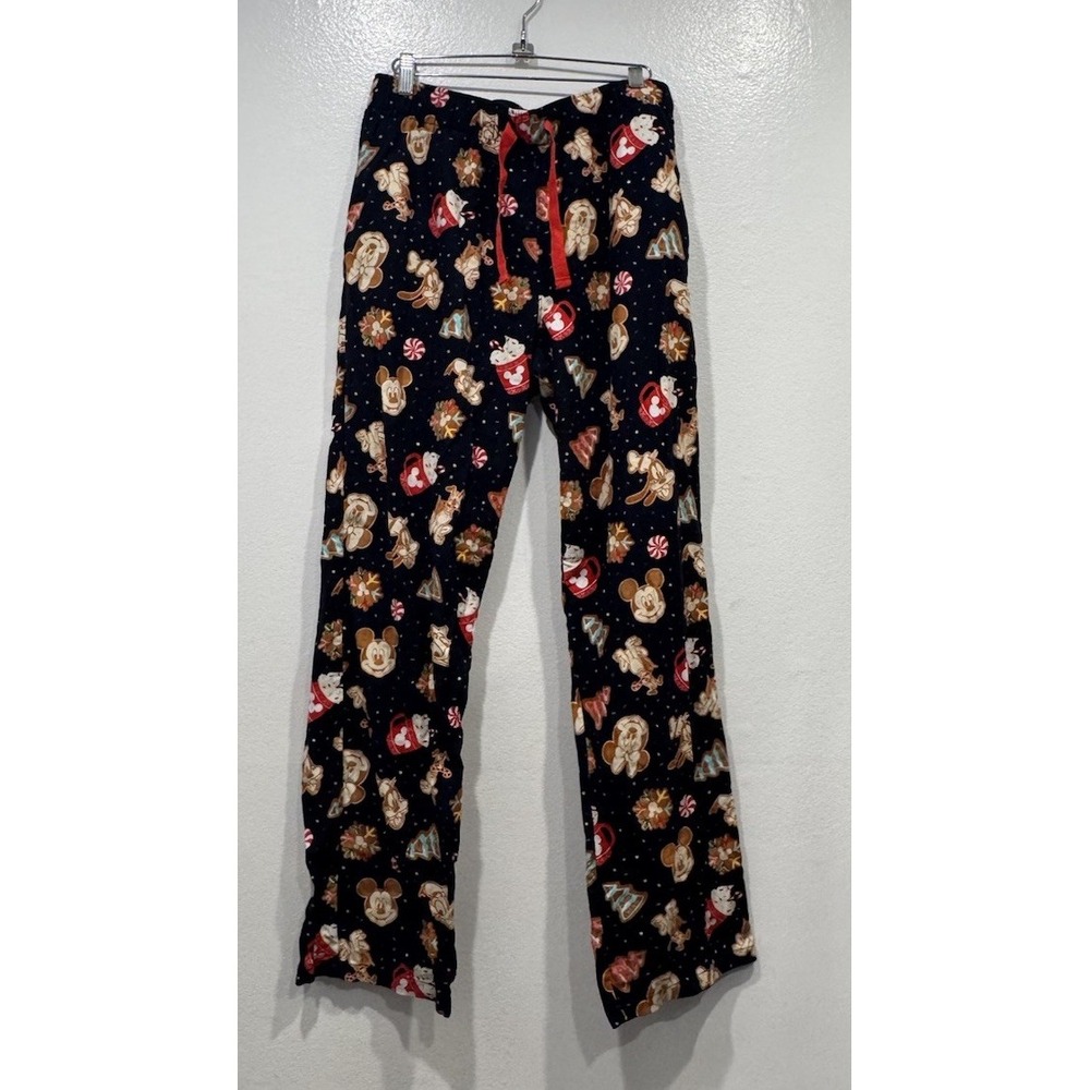 Old Navy X Disney PJ  Pants Size Medium TALL Flannel Pajama Christmas Mickey